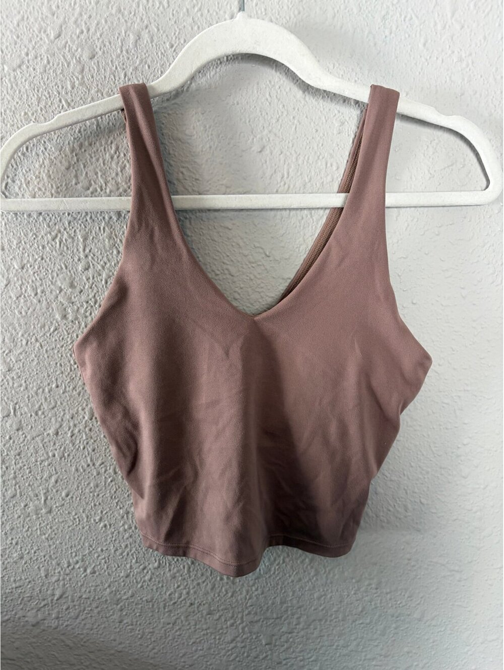All in Motion mauve pink vneck cropped tank size XXS. Removable pads